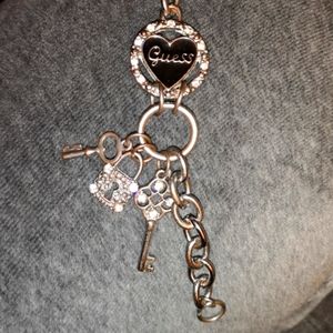 ❤️ GUESS Silver Locket Key Bracelet